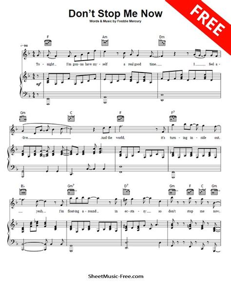 Dont Stop Me Now Sheet Music Queen Clarinet Sheet Music Sheet Music