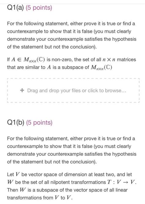 Solved Q1 A 5 Points For The Following Statement Either