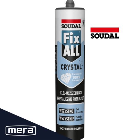 Soudal klej montażowy uszczelniacz Fix ALL Crystal bezbarwny 290 ml