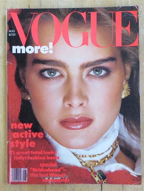 Vogue Magazine August 1982 Brooke Shields