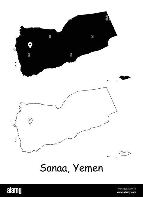 Sanaa Yemen Detailed Country Map With Location Pin On Capital City