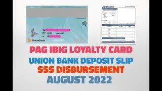 Pag Ibig Loyalty Card Union Bank Deposit Slip As Sss Di Doovi