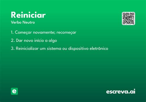 O Que Significa Reiniciar - Reiniciar - Significado e Sinônimo - escreva.ai