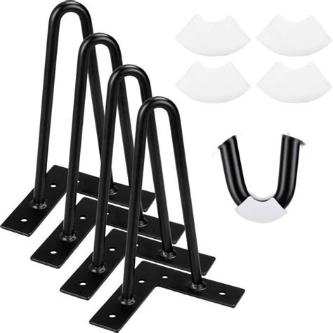 GOYADA Lot de 4 Pieds de Table en Épingle à Cheveux 20 CM Pied de