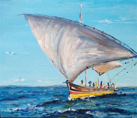 Old sailing ship in the sea. Painting by Federico Tesei | Saatchi Art