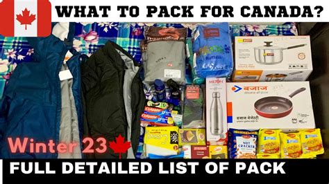 Packing For Canada 🇨🇦 Winter Intake 🇨🇦 January 2023 What To Pack Detailed Video