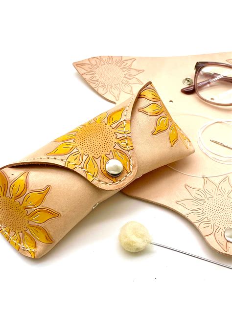 Sunflower Diy Leather Eyeglass Case Hometown Leatherworks