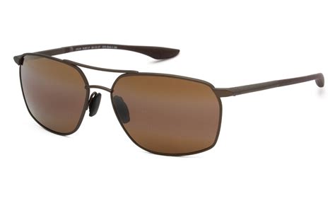 Maui Jim Puu Kukui Ανδρικά Γυαλιά Ηλίου με Καφέ Μεταλλικό Σκελετό και