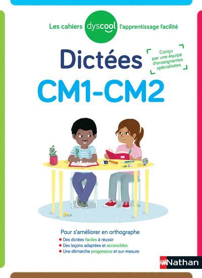 Cahier de dictées cm1 cm2 Dyscool broché Isabelle Petitjean Marie