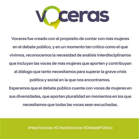 Voceras On Twitter Pronunciamiento