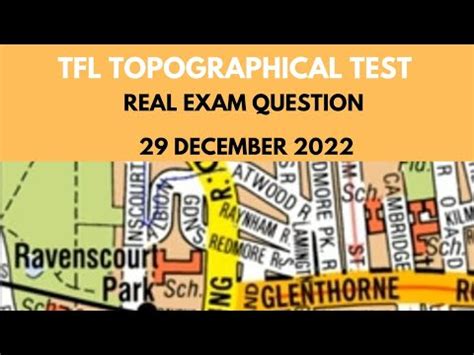 TFL Topographical Test Real Exam Question Glenthorne Road Close