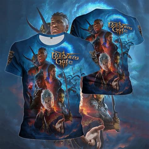 Camiseta De Juego Baldurs Gate Para Hombre Camisa Con Estampado D