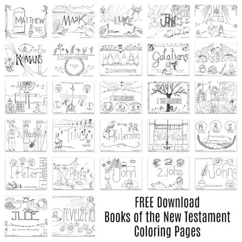 New Testament Coloring Pages Free Download All 27 Books Ministry To