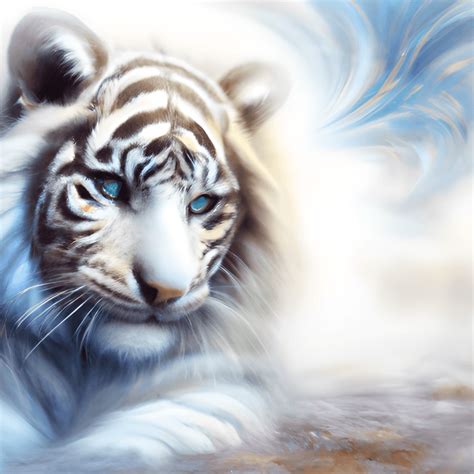 White Tiger Portrait Creative Fabrica