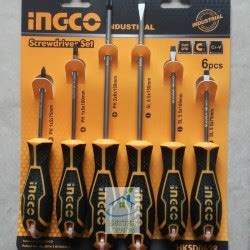 Promo OBENG RACHET GAGANG KARET SCREWDRIVER SET 8pcs INGCO Jakarta