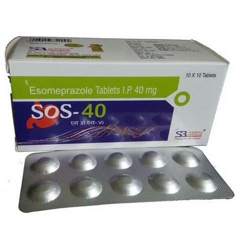 Esomeprazole 40 Mg Tablets at Rs 470/box | Esomeprazole Tablet in ...