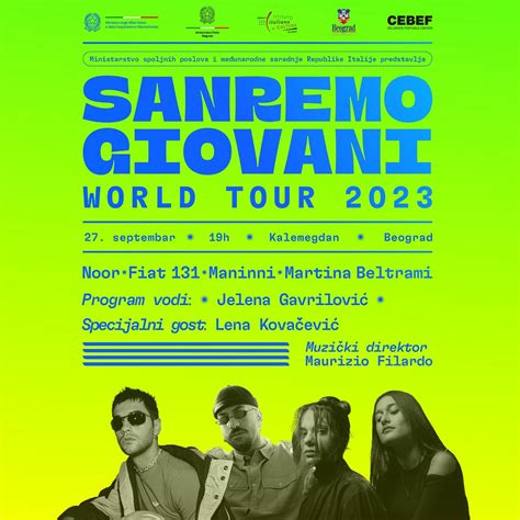 Sanremo Giovani World Tour 2023 U Beogradu 27 Septembra