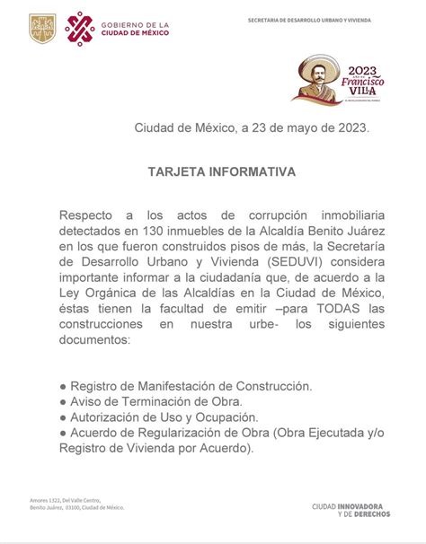 Seduvi Cdmx On Twitter Sobre Los Inmuebles Detectados Con Pisos