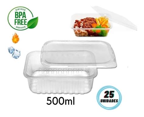 Unid Embalagem Microondas E Freezer Ml Marmita Fitness