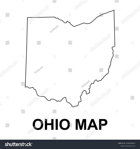 Ohio Map Shape United States America Stock Vector (Royalty Free ...