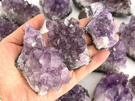 Raw Amethyst Crystal Cluster Druzy Amethyst Cluster Home Living Home