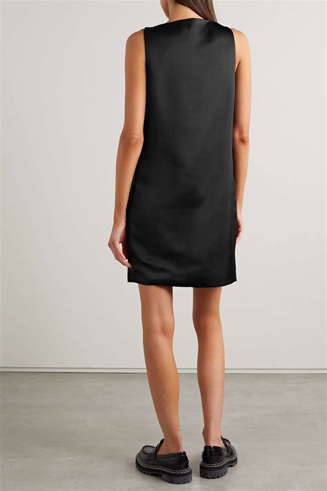 Black Satin Twill Mini Dress Proenza Schouler White Label Net A Porter