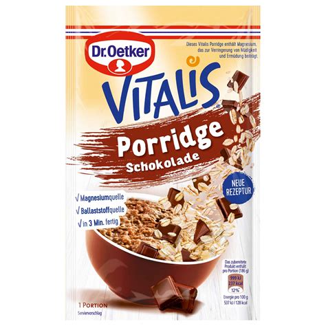 Buy Dr Oetker Vitalis Porridge Chocolate G Online