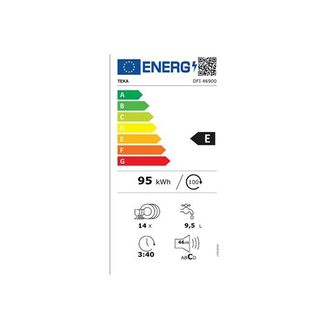 Lavavajillas Integrable Teka DFI 46900 WH 14 Servicios 46 DB