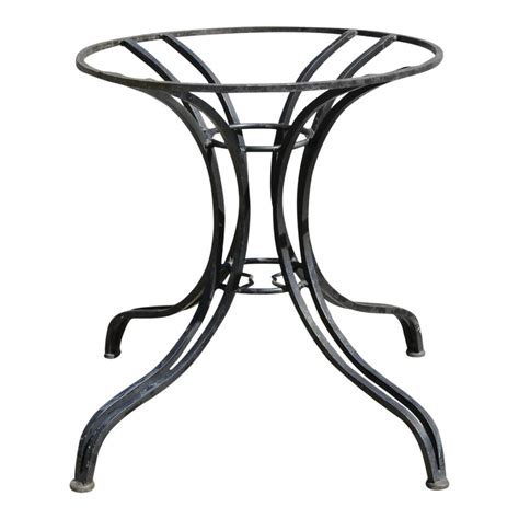 Mid Century Modern Heavy Wrought Iron Garden Patio Dining Table Patio