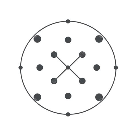 원 안에 여러 점이 있는 흰색 배경 벡터 직계 아이콘 점 굵은 선 Png 일러스트 및 벡터 에 대한 무료 다운로드