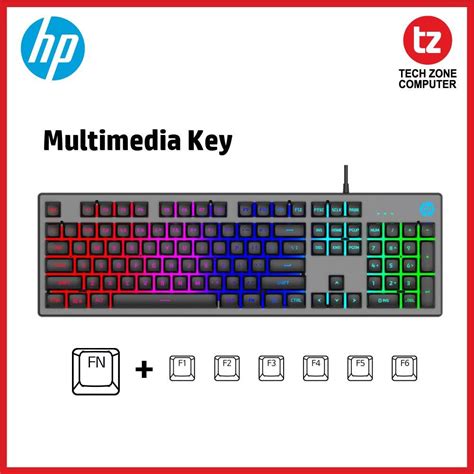 HP K500F - Gaming Keyboard with LED back lit | Shortcut function keys