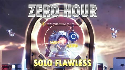 Zero Hour Exotic Mission Solo Flawless Outbreak Perfected Destiny