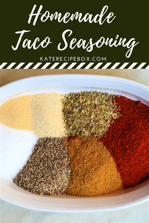 Homemade Taco Seasoning Kates Recipe Box