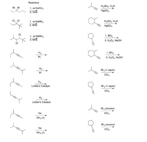 Solved Reactions H So H Br Br Xs Nanh Nh Hgso Chegg