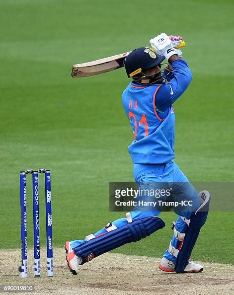 Dinesh Karthik Of India Bats During The Icc Champions Trophy Warm Up