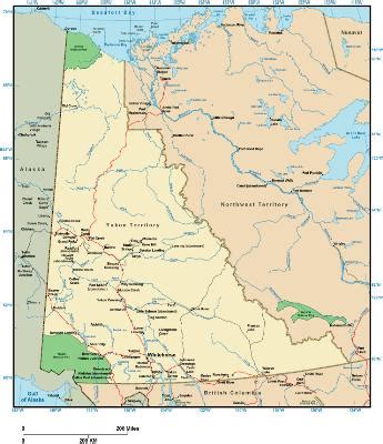 Yukon Map - online maps of Yukon Territory