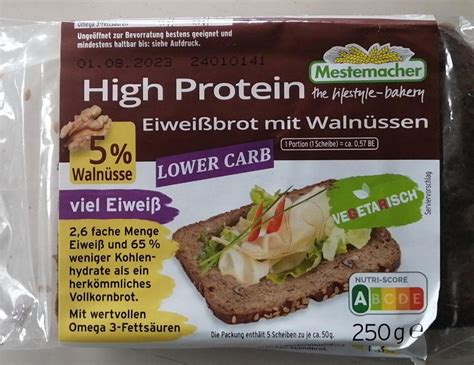 Eiwei Brot Mit Waln Ssen Mestemacher Kalorie Kj A Nutri N Hodnoty