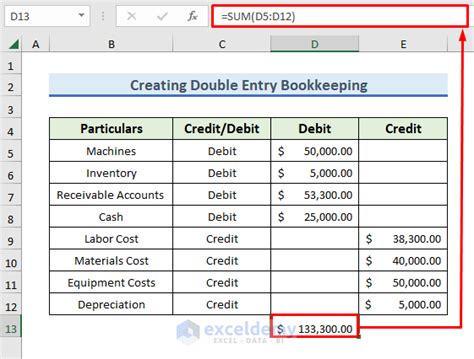 How To Create Double Entry Bookkeeping In Excel Exceldemy