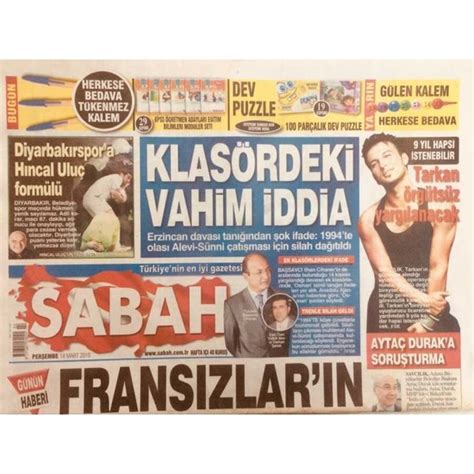 G K E Koleksiyon Sabah Gazetesi Mart Tarkan N Fiyat