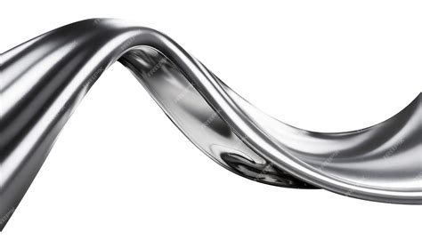 Premium Photo Abstract Fluid Metal Bent Form Metallic Shiny Curved