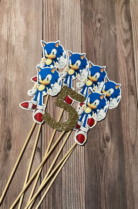 Sonic Centerpieces Sonic The Hedgehog Birthday Party Sonic Etsy