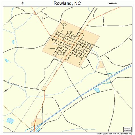 Rowland North Carolina Street Map 3758140