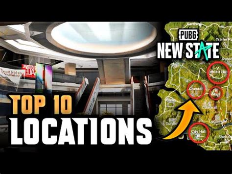 Top 10 Drop Locations In PUBG New State Troi Map YouTube