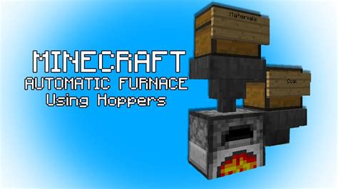 Automatic Furnace Smelting Using Hoppers Chests Minecraft 15 Youtube