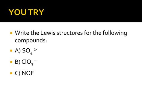 Nof Lewis Structure With Charges