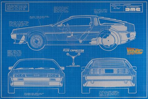 2021 35g Silver - Back To The Future 35th Anniversary: Delorean Blueprints