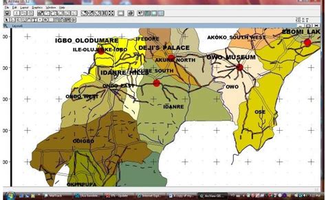 is a preview of the complete tourism map of Ondo State the Study area ...