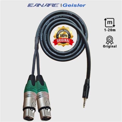 Jual Kabel Audio Canare Original Jack Mini Stereo To 2x Xlr Female