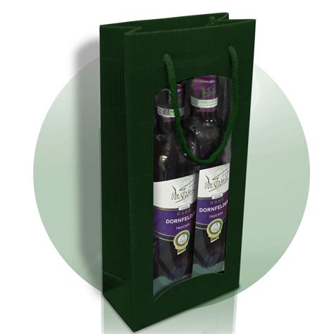 10x 2er Flaschentasche Geschenk Tüten Flaschentüte f Wein Sekt