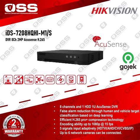 Jual Dvr Hikvision Channel Mp Mp Lite Ids Hqhi M S Acusense